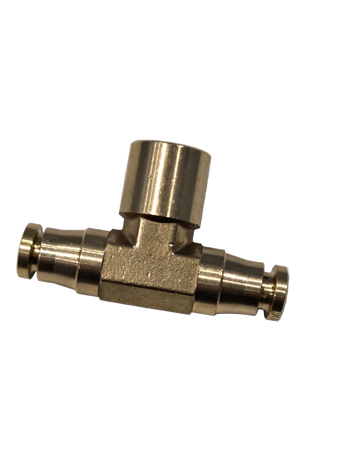 T fittings 1/4 NPT female to two PTC 1/4 D.O.T Rated fitting