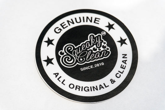 SqueakyClean True original design 3 inch mate finish sticker.