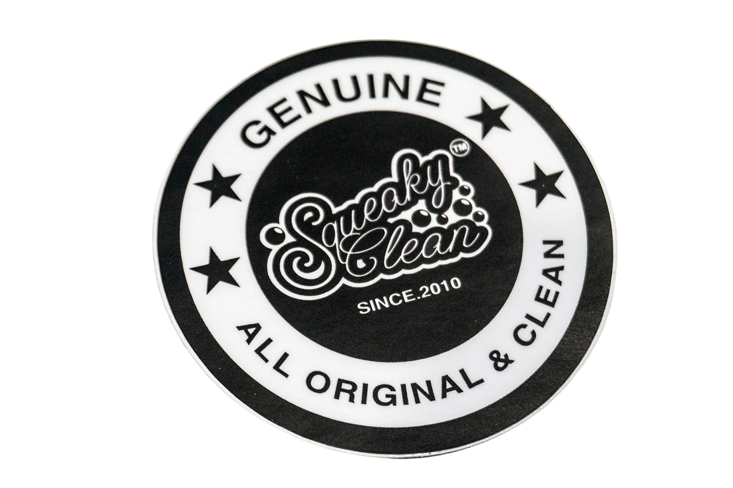 SqueakyClean True original design 3 inch mate finish sticker.