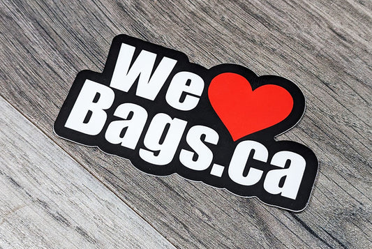 Fresh WeloveBags.ca sticker.  Thats also one of our URL's btw.