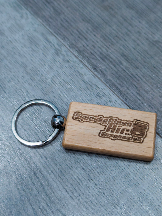 SqueakyClean Air Suspension Limited Edition  Wooden Keychain.