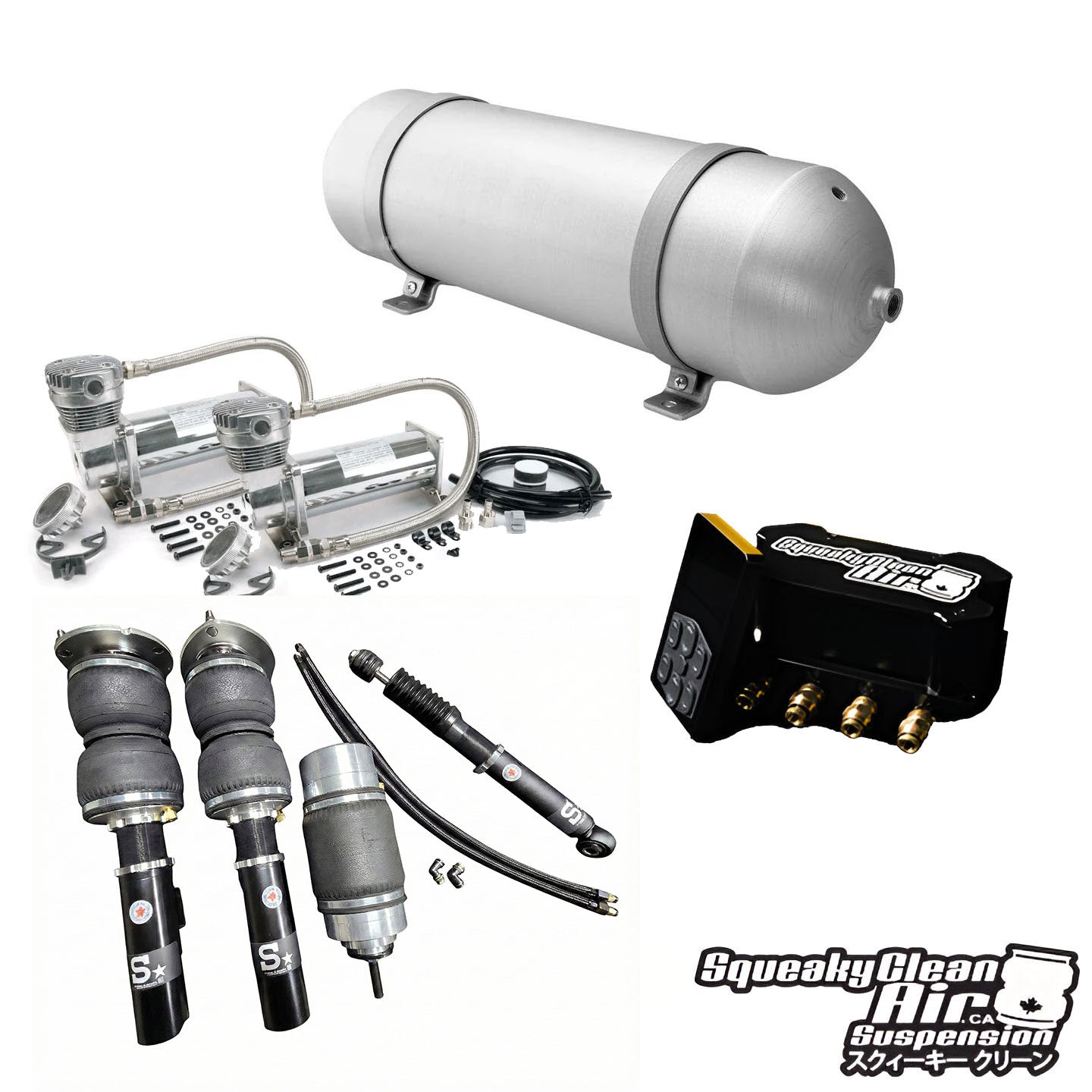 [STAGE 3] SqueakyClean Suspension Full Air Suspension Kit [STANCE/ULTRA STANCE SETUP] Our Best!