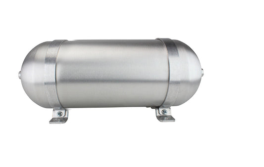 Seamless Tanks Aluminum Air Tank 18" Length 6.625" Diameter, (4) 3/8" Ports (1) 1/4" Port, 200psi Rated, 2 Gallons