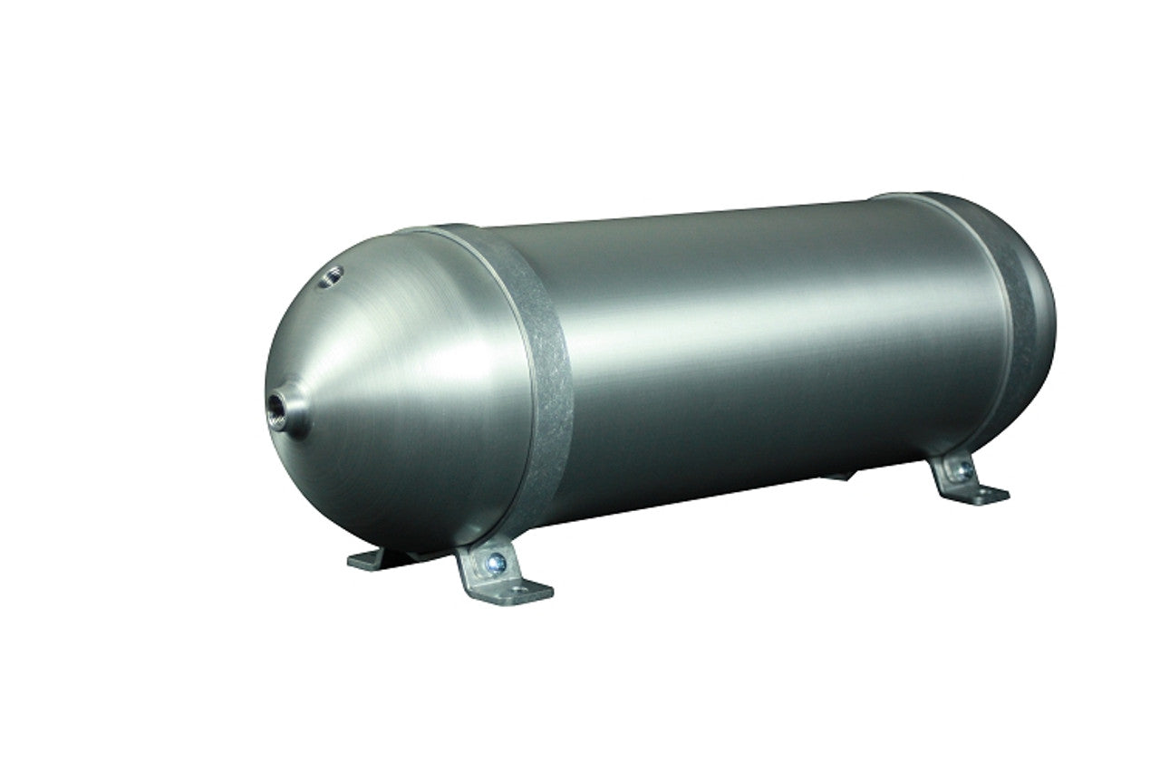Seamless Tanks Aluminum Air Tank 24" Length 6.625" Diameter, (4) 3/8" ports (1) 1/4" Port, 200psi Rated, 2.89 Gallons
